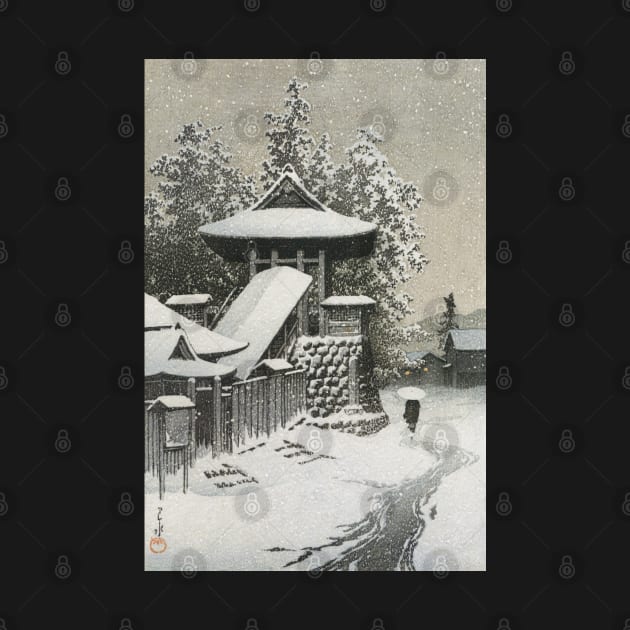 Bell Tower at Mount Koya by Kawase Hasui by Takeda_Art