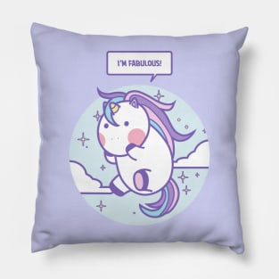 Cute Fabulous Unicorn Pillow