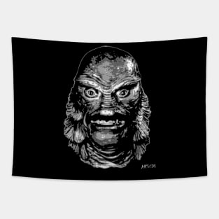 Creature FTBL B&W Tapestry