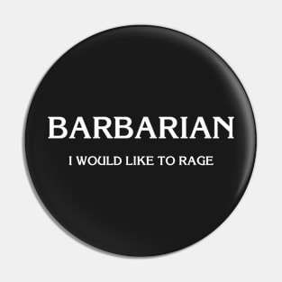 D&D: Barbarian (Rage) Pin