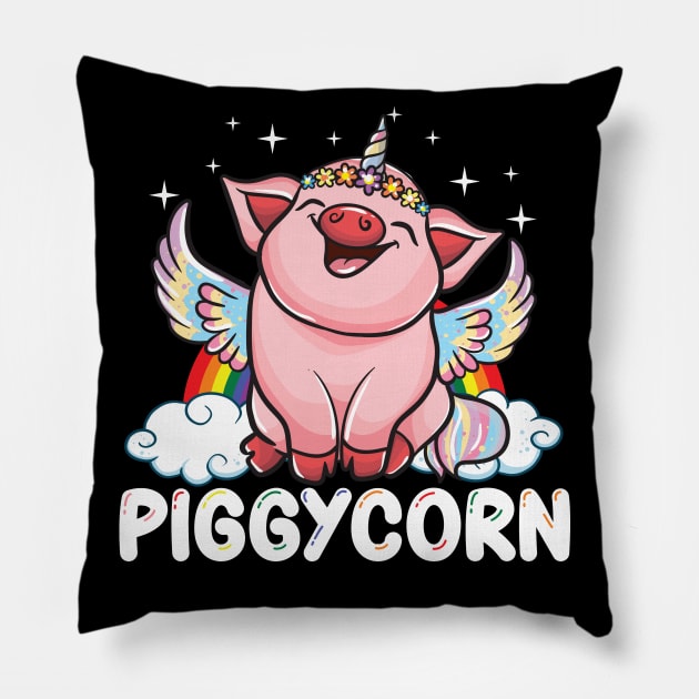 Piggycorn Funny Pig Unicorn Pillow by LIFUA