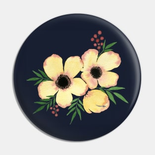 Yellow anemone flower bouquet Pin