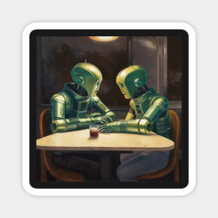 Robots in the cafe series Magnet