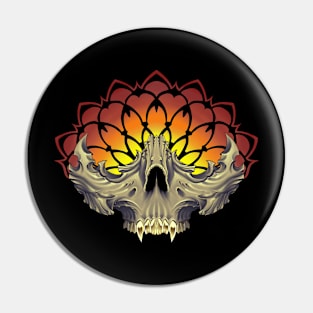 Mandala Skull Pin