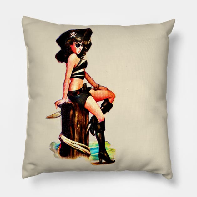 Pirate Girl Pillow by djmrice