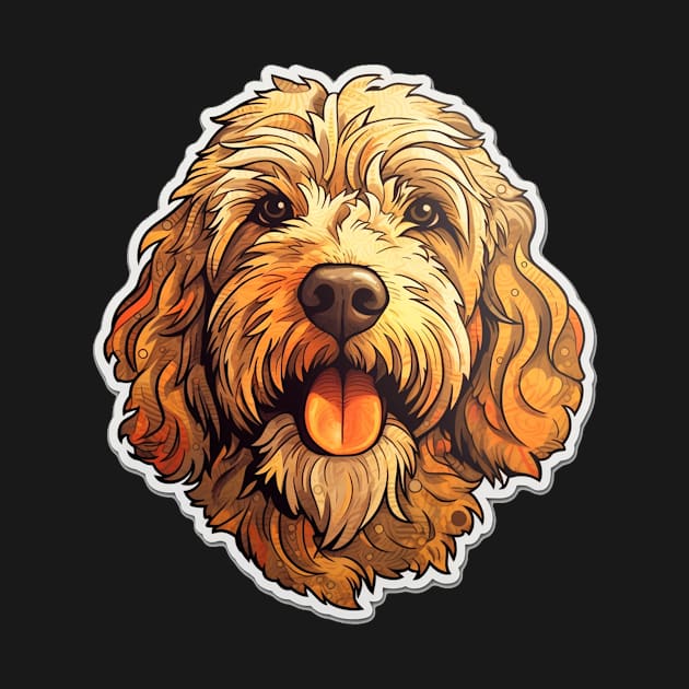 Doodle Delight - Cute Goldendoodle Artwork by InTrendSick