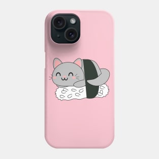 Cute Grey Sushi Cat Phone Case