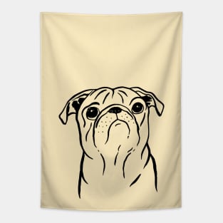 Pug (Beige and Black) Tapestry