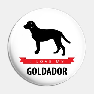 I Love My Goldador Pin