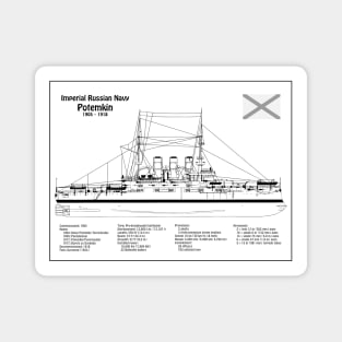 Potemkin battleship plans - Imperial Russian Navy - BD Magnet