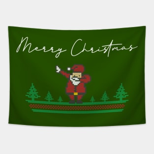 Christmas Dabbing - Knitted Santa Claus 2 Tapestry