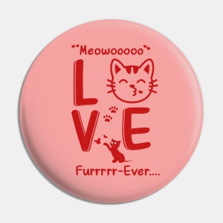 Valentine Cat Love T Shirt Unisex Cat parent Pin