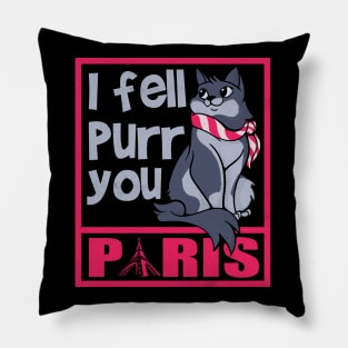 I fell purr you Paris Pillow