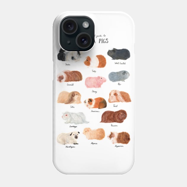 Guinea Pig Breed Chart Phone Case by Delaserratoyou