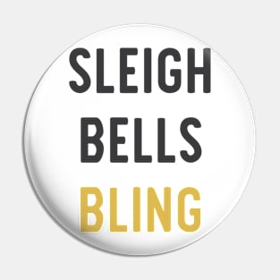 Sleigh Bells Bling Christmas Design Pin