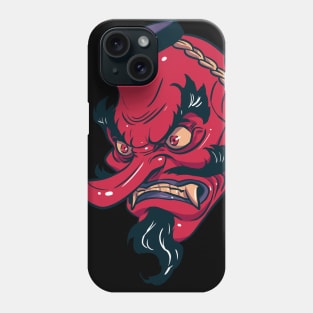 Tengu oni mask cartoon Phone Case