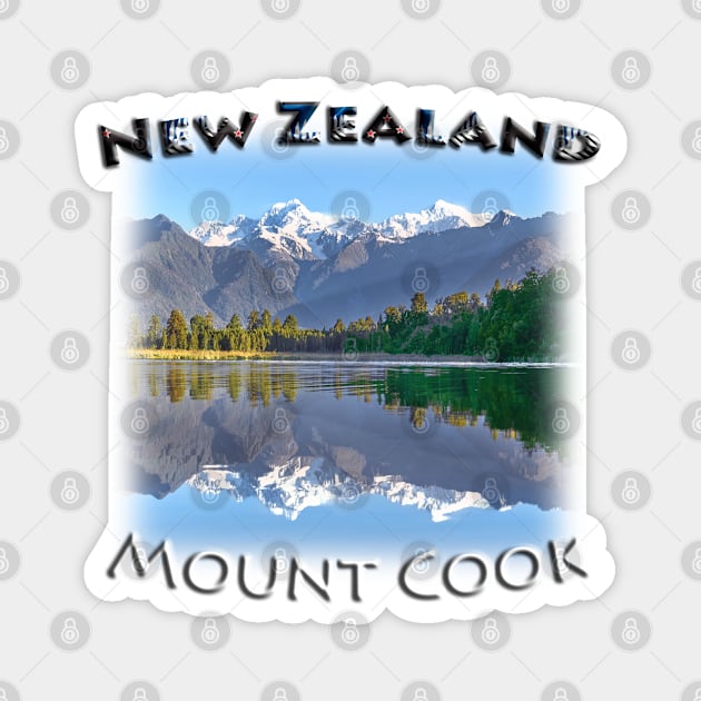 New Zealand - Mount Cook Reflections Magnet by TouristMerch