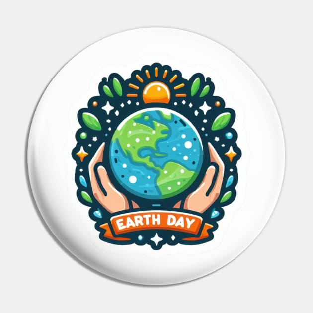 Earth day Pin by Curou Prints