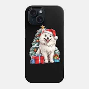 Christmas American Eskimo Dog Santa Hat Xmas Family Sweater Phone Case