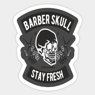 Skull, Scissors & Comb - Barber Graphic Sticker for Sale by GraphicDuster