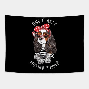 Tricolor Cavalier King Charles Spaniel Dog One Classy Tapestry