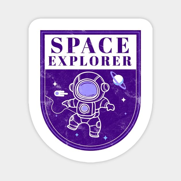 Space Explorer vintage style Magnet by eyoubree