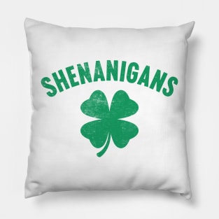 Shenanigans Shamrock St. Patrick's Day Pillow