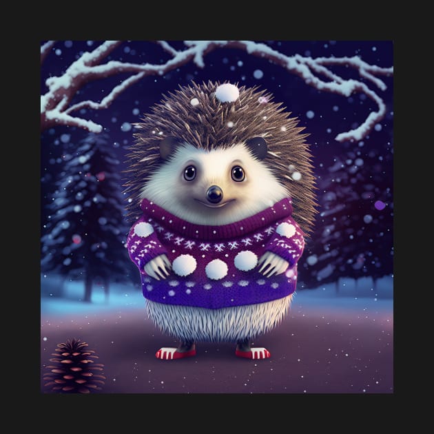 Cute Christmas Hedgehog by Art8085