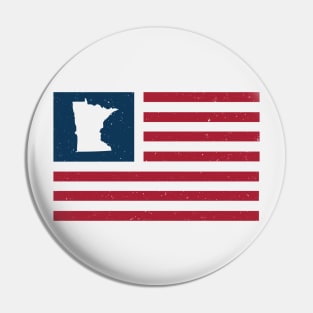 Vintage Minnesota USA Flag // Retro American Flag Stars and Stripes Pin