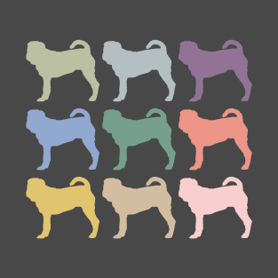 Shar Pei Dogs in Rainbow Colors T-Shirt