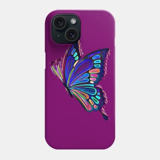 Artistic Butterfly Blue Phone Case