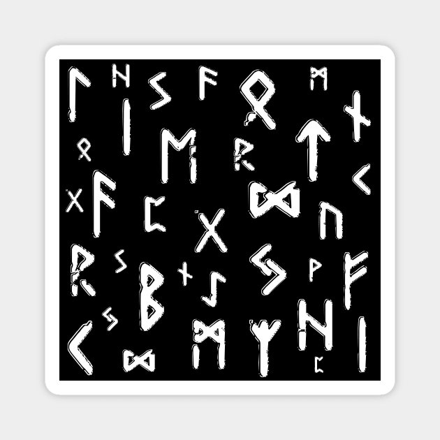 Viking runes, Elder futhark design Magnet by Time Nomads