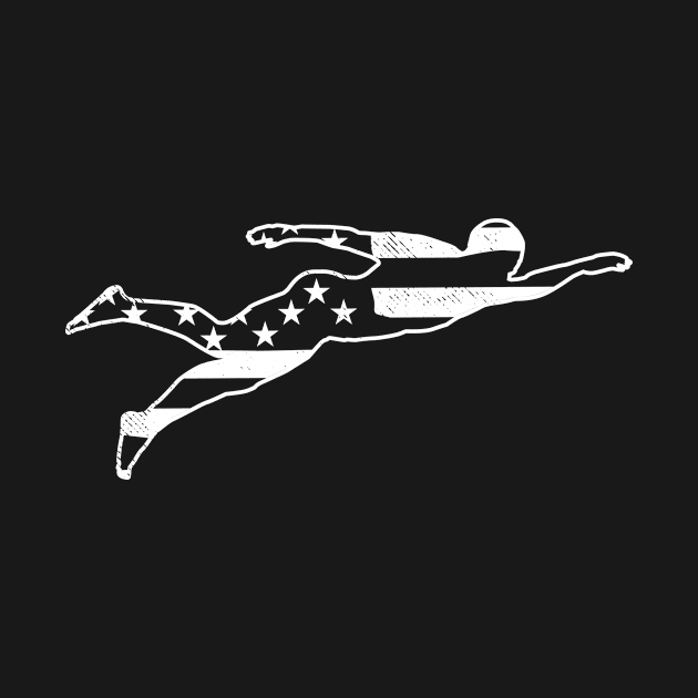 Swimming silhouette style of FLAG art by tmuzaa