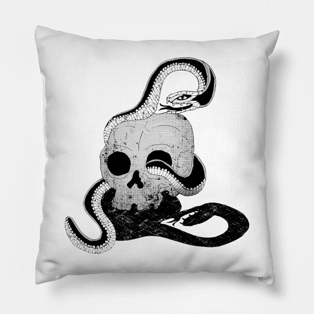 Snake and Skull Pillow by robobop