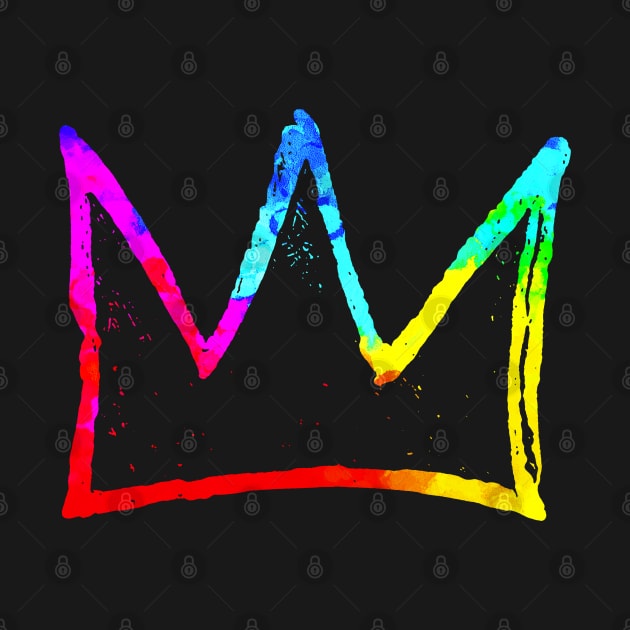 King Crown Basquiat Rainbow by Mr.FansArt