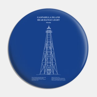 Gasparilla Island Rear Range Light - Boca Grande Lighhouse - Florida - ADpng Pin