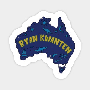 AUSSIE MAP RYAN KWANTEN Magnet