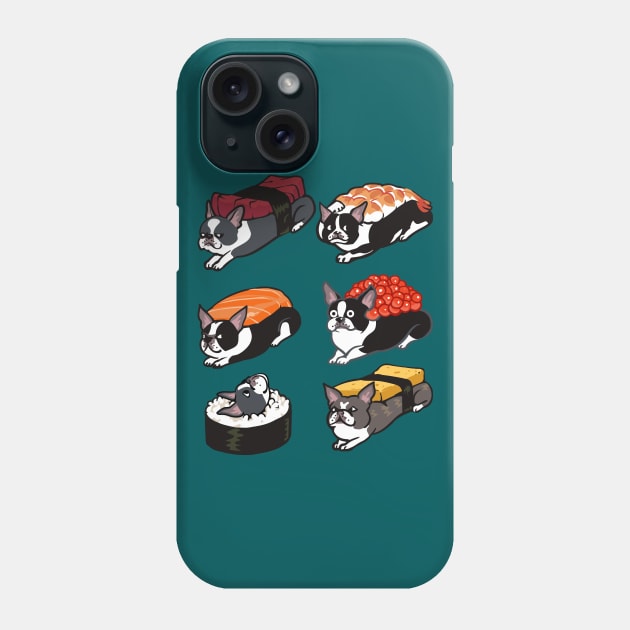 Sushi  Boston Terrier Phone Case by huebucket