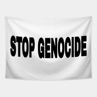 STOP GENOCIDE - Black - Front Tapestry