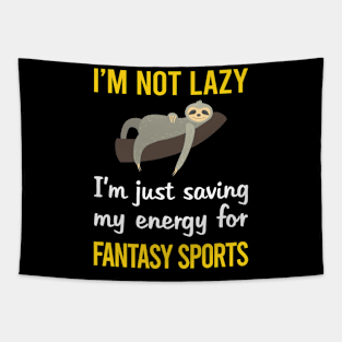 Funny Lazy Fantasy Sports Tapestry