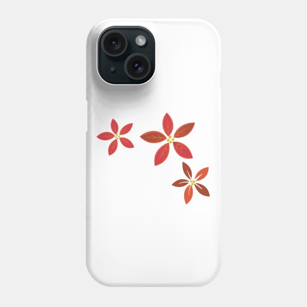 Poinsettia Splash Phone Case by SWON Design