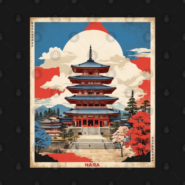 Nara Japan Vintage Poster Tourism by TravelersGems