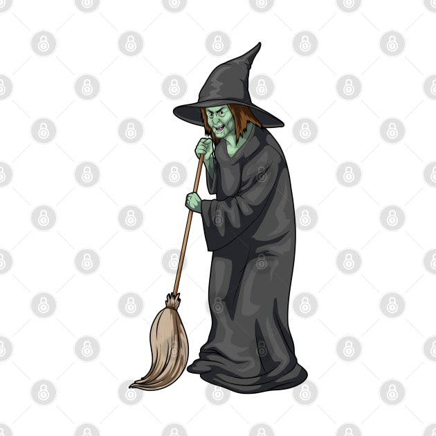 Witch Halloween Broom by Markus Schnabel