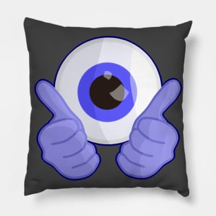 Thumbs up for eyes Blue Pillow