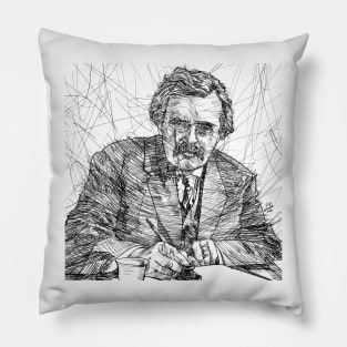 G. K. CHESTERTON ink portrait.1 Pillow