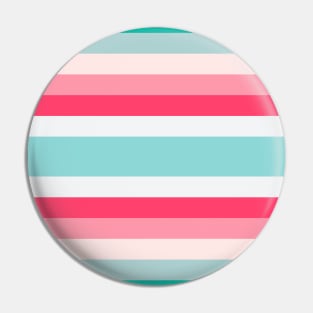 Pink and Aqua Pattern Pin