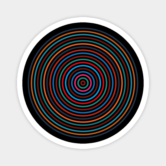 Concentric Colors Magnet by n23tees