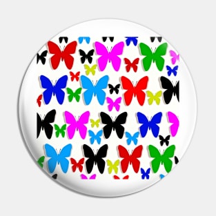 Butterfly Pretty Colors Pattern Pin