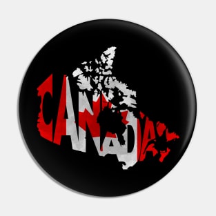 Canada Typo Map Pin