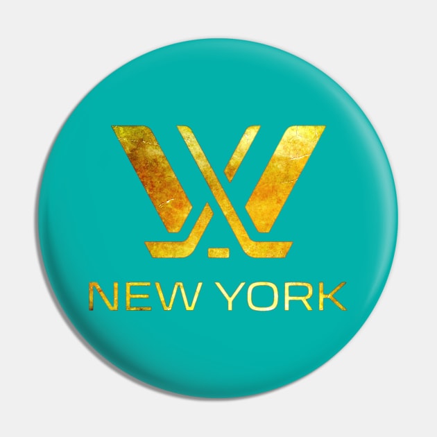 PWHL - New York Distressed Pin by INLE Designs